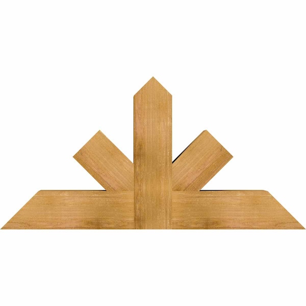 Ekena Millwork Saratoga Rough Sawn Timber Gable Bracket, Western Red Cedar, 48"W x 24"H x 6"D x 6"F, 12/12 Pitch GBW048X24X0606SAR00RWR - main
